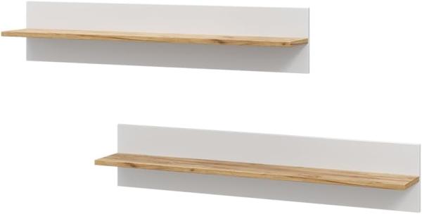 Vicco Wandregal Anteo 2er-Set, Weiß Oak, 100 x 20 cm, moderne Wohnzimmer Serie