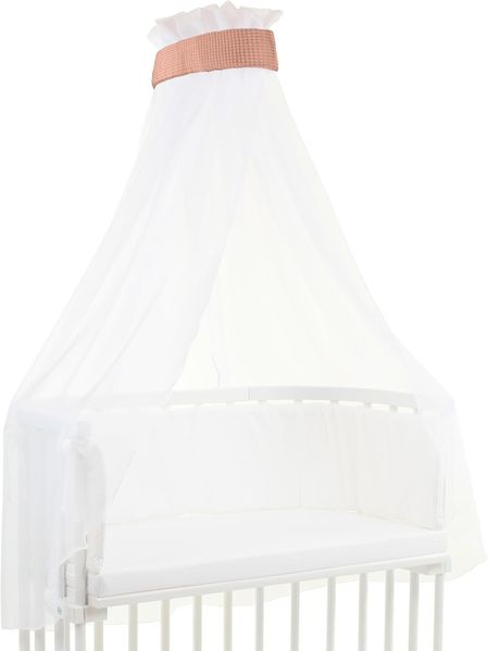 babybay Himmel Waffelpiqué mit Band passend für alle Modelle bis 96 cm Länge, apricot rosé