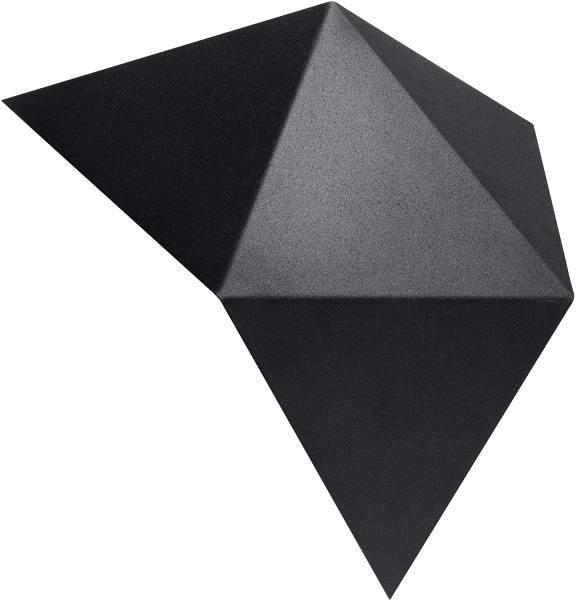 Wandleuchte, Schwarz, Stahl, Design, H 27 cm