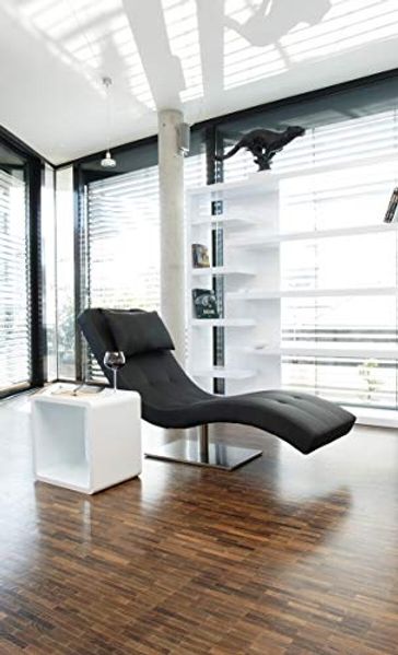 Relaxliege Metall Polyurethan Schwarz