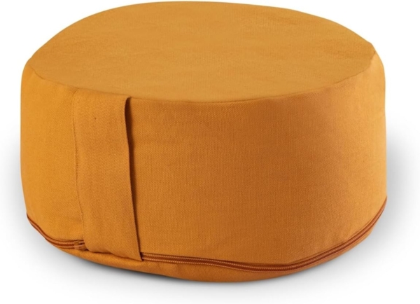 Amagohome Yogakissen Yogakissen Bodenkissen rund H 14xø31 cm mit Buchweizenschalen Meditati