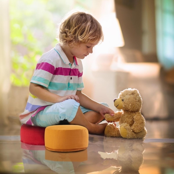 Amagohome Yogakissen Yogakissen Bodenkissen rund H 14xø31 cm mit Buchweizenschalen Meditati Bild 6