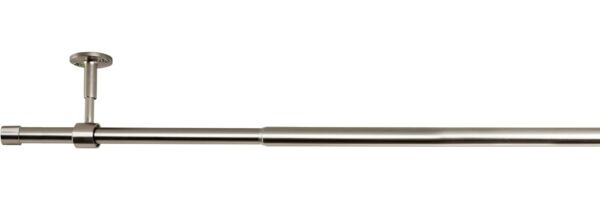 ondeco Gardinenstange Teleskopgarnitur Kappe Allrounder, Ø 19 mm, 1-läufig, auziehbar, Bohren, verschraubt