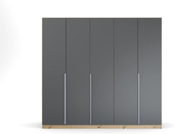 Kleiderschrank Drehtürenschrank Dark&Wood | 5-türig | grau metallic / Eiche Artisan | 226x210 Bild 4