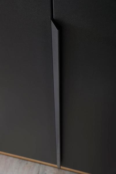 Kleiderschrank Drehtürenschrank Dark&Wood | 5-türig | grau metallic / Eiche Artisan | 226x210 Bild 5