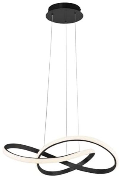 JUST LIGHT 15402-18 Maria LED Pendelleuchte schwarz 3-Step Dim 3000K