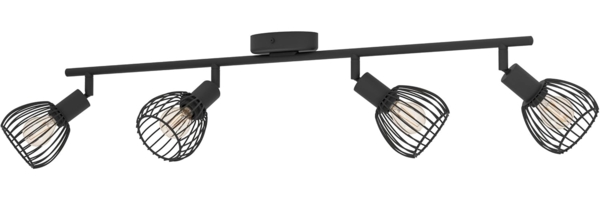 Eglo 4er Spot Sonnino schwarz 78 x 10 cm E14