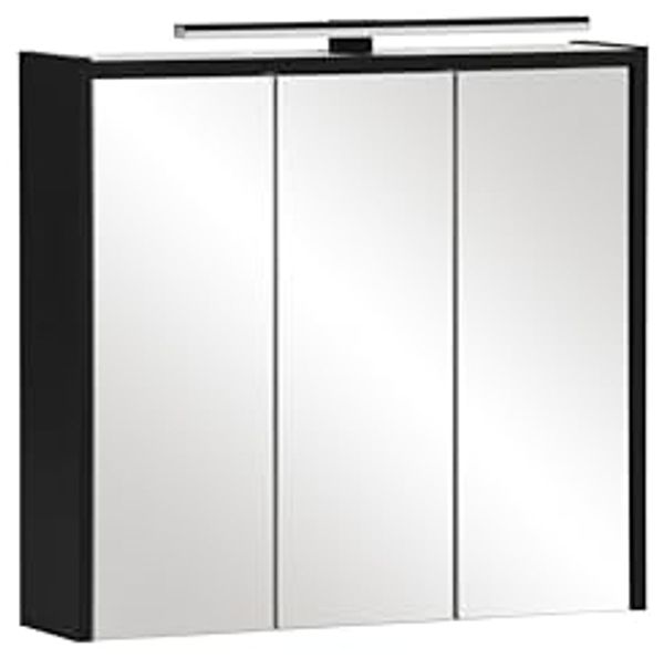 Schildmeyer Spiegelschrank Emmik 159507, schwarzmatt, 65 x 16 x 62,7 cm