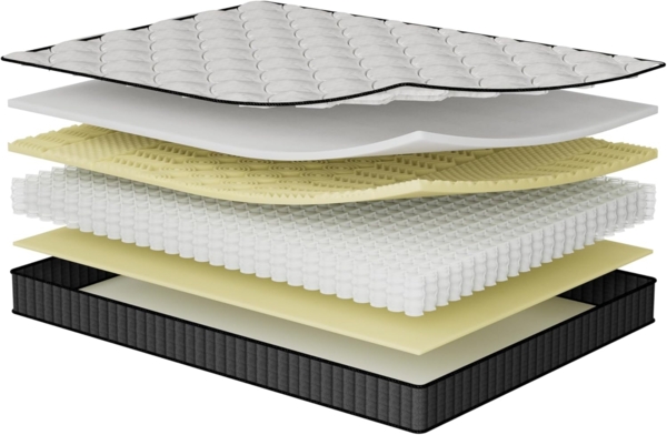 Zinus Hybrid-Matratze, Memory Foam, Weiß, Single Bild 7