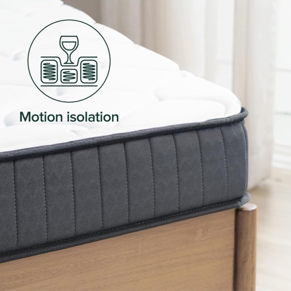 Zinus Hybrid-Matratze, Memory Foam, Weiß, Single Bild 3