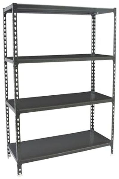 Simonrack Schwerlastregal, Lagerregal, 150 x 120 x 40 cm, Metallregal, Kellerregal, Biegestelle 200 kg, 4 Fachböden, Antracite - Simonclick