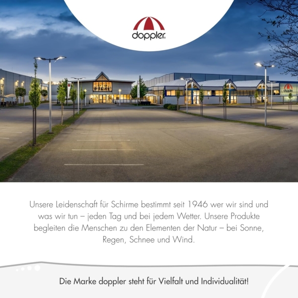 Doppler Sonnenschirm für den Garten SP-AZ 330cm Natur - Pendelschirm knickbar + drehbar + neigbar - Gartenschirm mit UV-Schutz 50+ - Kurbelschirm aus Aluminium - regenabweisendes Polyester-Dach Bild 6