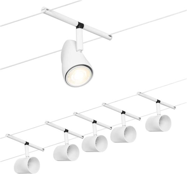 Paulmann No. 94467 Seilsystem Cup Basisset Weiß 5x max. 10W DC 60VA