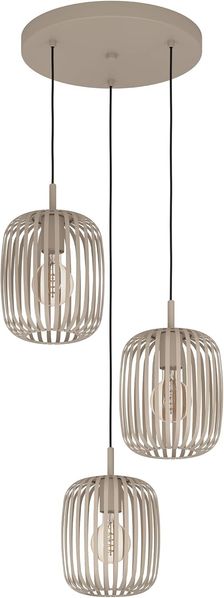 Eglo 900687 Hängeleuchte ROMAZZINA Stahl sandfarben E27 3X40W H:110cm Ø46cm dimmbar