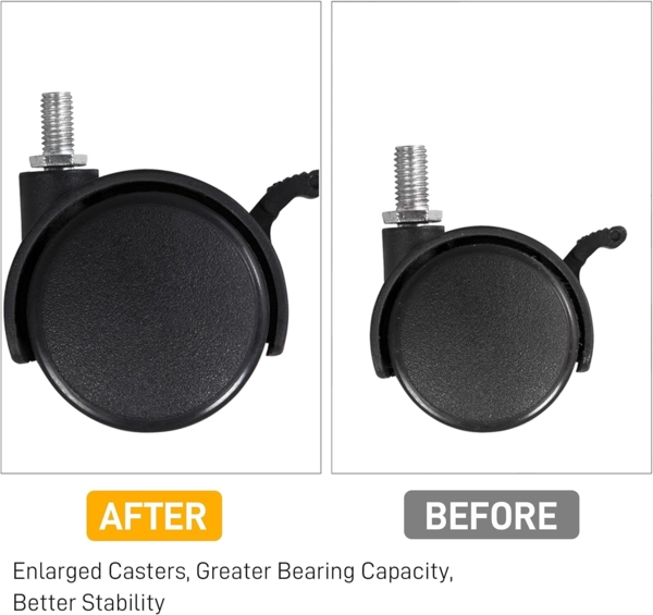 Yaheetech Schreibtisch, Computertisch auf Rollen, Bürotisch mit Tastaturablage und offenem Fach, Industrie-Design, 56 x 51 x 79 cm, für Homeoffice, Arbeitszimmer, Grau Bild 8