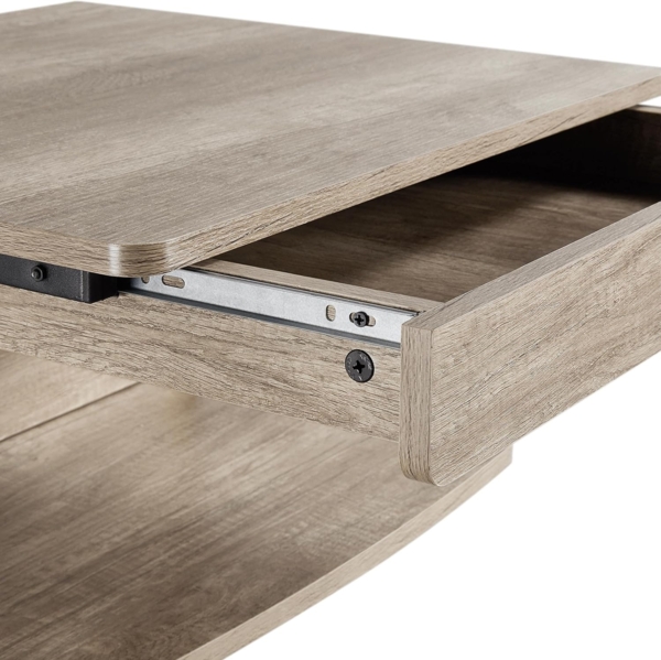 Yaheetech Schreibtisch, Computertisch auf Rollen, Bürotisch mit Tastaturablage und offenem Fach, Industrie-Design, 56 x 51 x 79 cm, für Homeoffice, Arbeitszimmer, Grau Bild 7