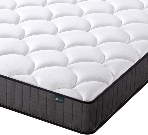 Zinus Einzelbett-Matratze, Taschenfederkernmatratze und Memory-Schaum-Matratze, 90x190 cm, Höhe 20 cm, mittlere Festigkeit, hautfreundliche Hybrid-Matratze, orthopädische Matratze zur