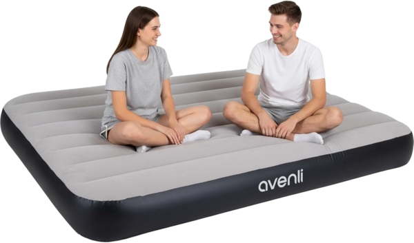 Avenli Luftmatratze Camping BeamRest grau 191x137x25cm