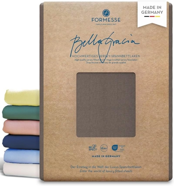 Formesse Jersey Spannbetttuch Bella Gracia|200x220 - 200x240 cm| trueffel