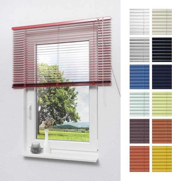 Lysel Outlet Alujalousie 25mm in Rot in den Maßen (B x H) 140cm * 160cm