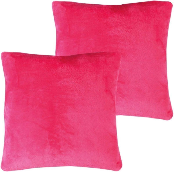 Bestlivings Kissenbezüge Celina, (2 Stück), Flauschbezug / Kissenbezug (40x40 cm) mit Reißverschluss