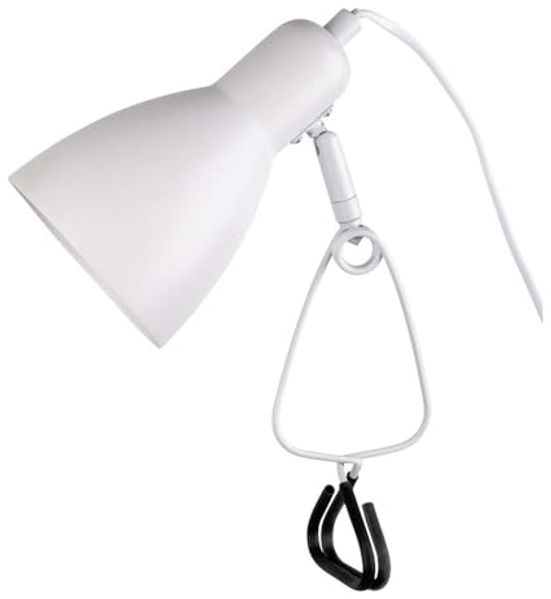 Klemmleuchte Bett Nachttischlampe Klemmlampe mit Stecker Kabel Weiß 3194923