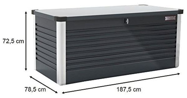 Trimetals Metall Gartenbox 850 L | Auflagenbox Bild 7