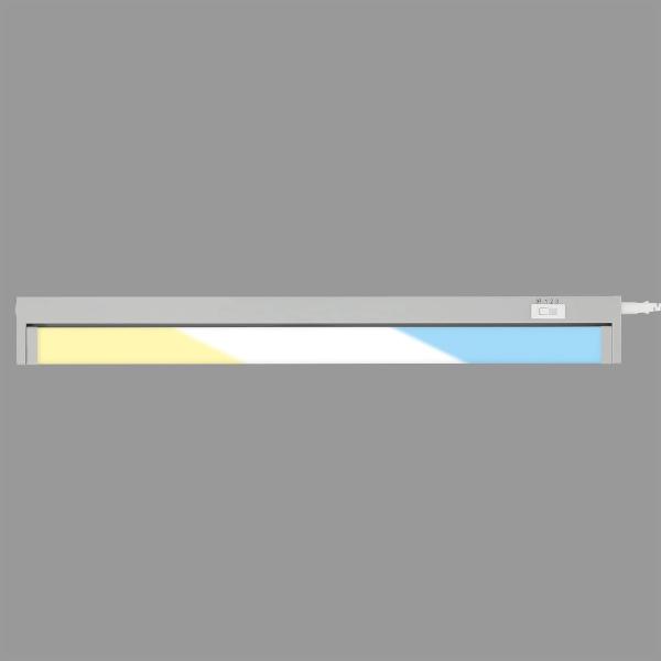 BRILONER Leuchten - LED Unterbaulampe schwenkbar, CCT Unterbauleuchte Küche, Farbtemperatur einstellbar, Schrankleuchte, Silberfarbig, 54,5 cm, 2224-014