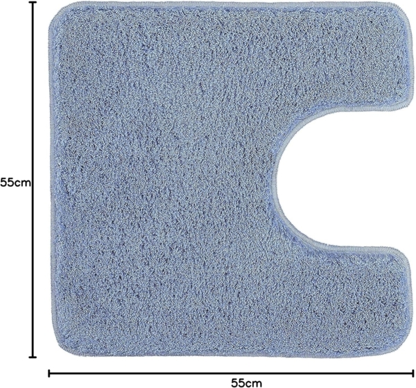 Kleine Wolke Badematte RELAX, Höhe 30 mm, rutschhemmend beschichtet, fußbodenheizungsgeeignet, Polyacryl, rechteckig, WC Vorleger mit Ausschnitt, Badteppich, Uni Farben, rechteckig, rund & als Set erhältlich Bild 3