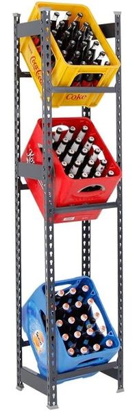 PROREGAL® Flaschenregal Getränkekistenregal Kastenegal BIG CAMEL 180x40x30cm Anthrazit, Hochwertiges Getränkekistenregal für Küche Garage Keller