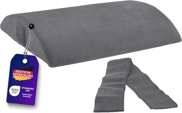 Traumnacht orthopädisches Rücken- / Lendenkissen mit Visco mit viscoelastischem Schaumkern und hautsympathischem Mikorplüsch Bezug, Öko-Tex zertifiziert, produziert nach deutschem Qualitätsstandard