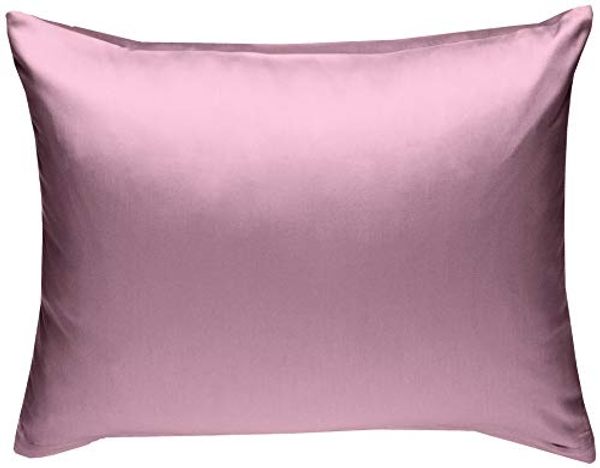 Bettwaesche-mit-Stil Mako-Satin / Baumwollsatin Bettwäsche uni / einfarbig rosa Kissenbezug 70x90 cm