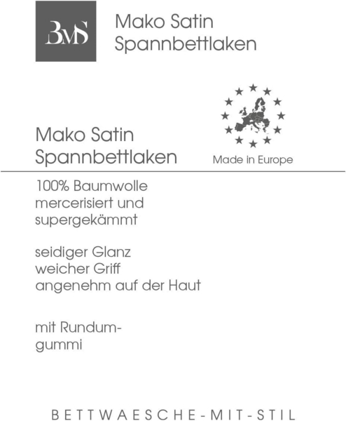 Bettwaesche-mit-Stil Mako-Satin Spannbettlaken grün 100x200cm Höhe 21-30cm Bild 7