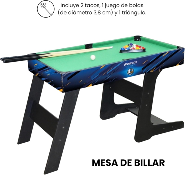 Bigbuy Tischfußballspiel Multispiel-Tisch Biegsam 4 in 1 Holz MDF 115,5 x 63 x 16,8 cm Bild 5