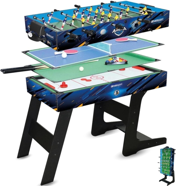 Bigbuy Tischfußballspiel Multispiel-Tisch Biegsam 4 in 1 Holz MDF 115,5 x 63 x 16,8 cm Bild 1