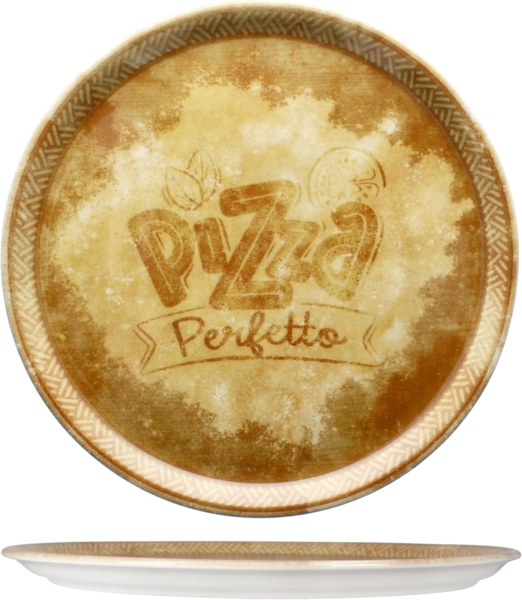 MamboCat Pizzateller 2x Perfetto Pizzateller Gelb Ø 31,5 cm 2 Personen Porzellan Pizza Bild 4