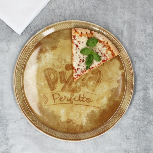 MamboCat Pizzateller 2x Perfetto Pizzateller Gelb Ø 31,5 cm 2 Personen Porzellan Pizza Bild 5