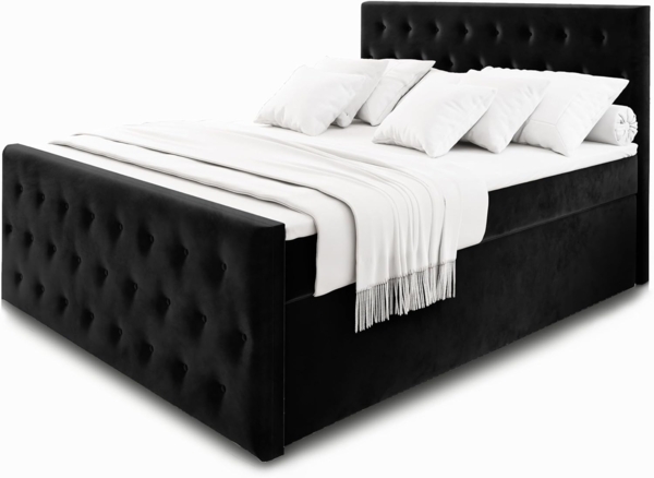 Masseno Boxbett FONDI 180x200 cm mit Bonell Matratze und Topper