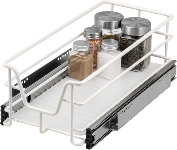 bremermann Teleskopauszug für 30 cm Schrank mit Einlegeboden, weiß