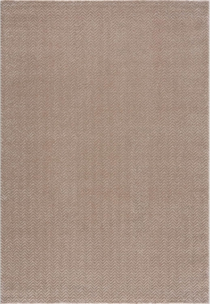 Teppich Wohnzimmer - Beige - 120x170 cm - Meliert Muster - Einfarbig - Hoch Tief Effekt - Kurzflor Weich Schlafzimmer Kinderzimmer Dekoration - Deko Teppiche