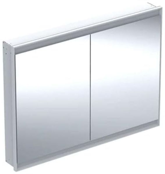Geberit ONE Spiegelschrank mit ComfortLight, 2 Türen, Unterputzmontage, 120 x 90 x 15 cm, 505.805.00, Farbe: Aluminium eloxiert - 505.805.00.1