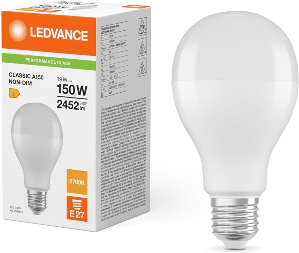 LEDVANCE LED CLASSIC A P 19W 827 mattiert E27