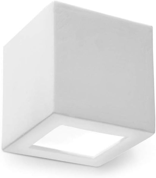 Sollux LEO moderne Keramik Wandleuchte weiss eckig 1-flg. E27