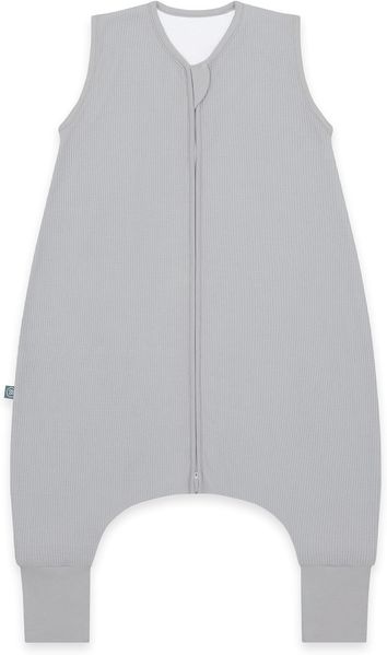 emma & noah Baby Schlafsack mit Füßen 1.0 TOG, Ganzjahres Schlafsack mit Beinen für den Frühling, Sommer und Herbst, 100% Bio-Baumwolle, Oeko-TEX Zertifiziert (Essential Grau, 80 cm)