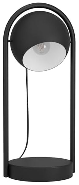 Eglo 900314 Tischleuchte MURNIA E14 1X40W schwarz L:19cm B:16. 5cm H:43cm mit Kabelschalter