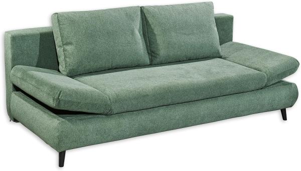 SUNNY Bequemes Schlafsofa mit Bettkasten, Moosgrün - Ausziehbares Sofa mit Schlaffunktion - 212 x 76 (88) X 101 cm (B/H/T)