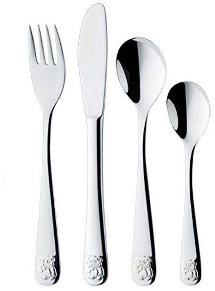 Paul Wirths PANDA Kinderbesteck Set 4-teilig hochglanzpoliert