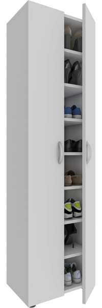 VCM Schuhschrank Ulas 918427 Weiß H. 173 x B. 49 x T. 30 cm