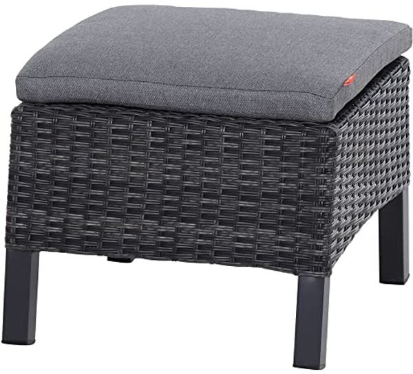 Siena Garden Hocker Taranto Alu, Geflecht, inkl. Kissen M21904