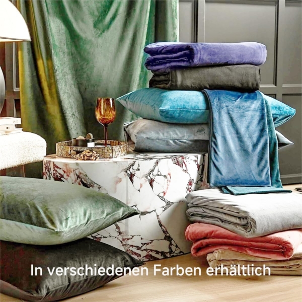 Lanqinglv Flauschig Bettwäsche 135x200 cm Grün Beige Winter Plüsch Flanell Fleece Wendebettwäsche Set Warme Cashmere Touch Biber Bettbezug mit Reißverschluss und 1 Kissenbezug 80x80 cm Bild 7